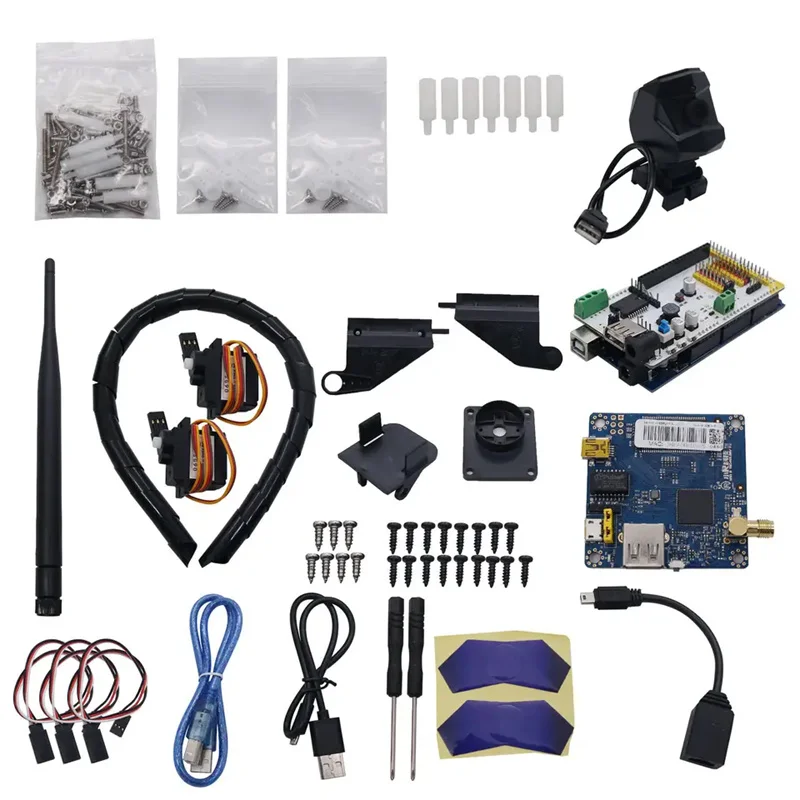 Unvollendetes Smart Robotic Car Kit + A1 Roboterarm Standardversion Schwarz WIFI Robot Tank Kit 52230