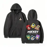 Sudadera con capucha Unisex con estampado de Mickey de Disney para hombre y mujer, sudadera con cremallera, ropa de calle de invierno, Jersey informal Vintage, chaqueta de manga larga 2026