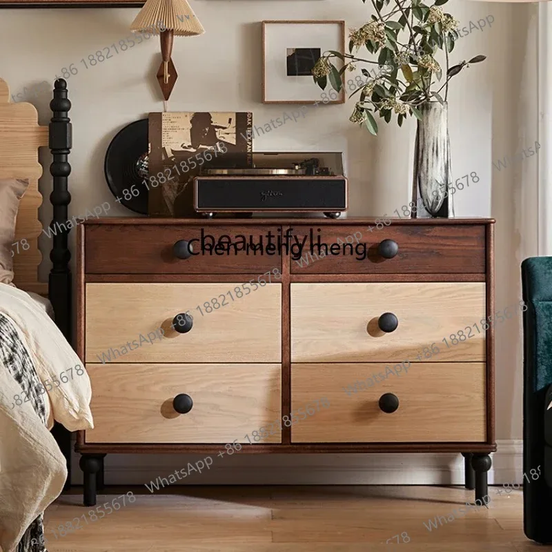 

LHY26 ss Chinese Ancient Style Solid Wood Chest of Drawers, Storage Cabinet, Bedroom, Living Room, Retro, French, Bed Front