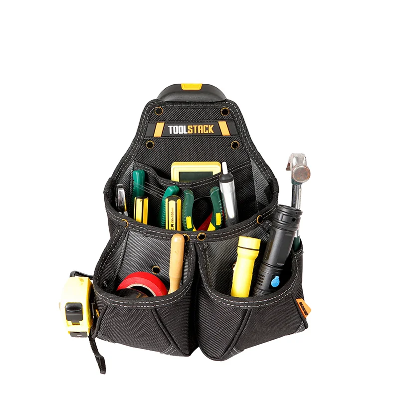 TOOLSTACK Professional Carpenter's Pouch Waterproof High-Capacity Qui-Hook Waist Toolkit High Quality Utility Work Tools Bag