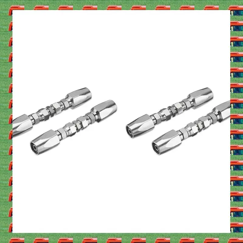 

ABMO 4 шт. Ремкомплект гидравлического шланга, многоразовый, 2-проводной многоразовый гидравлический ремонтный фитинг 3/8 дюйма