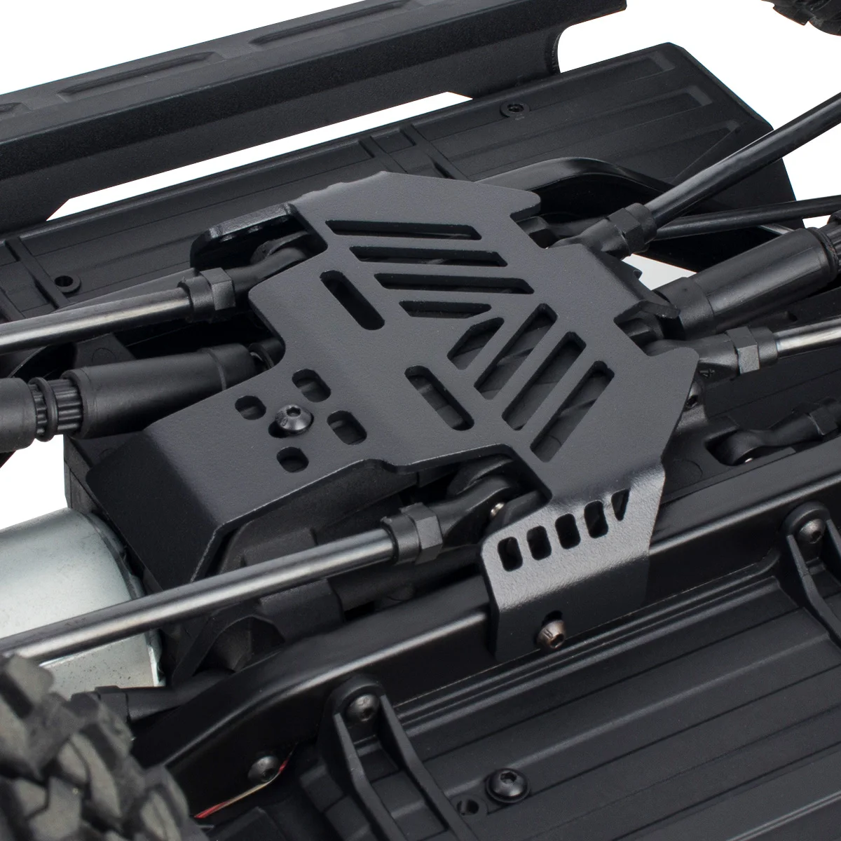 Chassi de metal armadura proteção placa skid eixo protetor de bateria para 1/10 rc rastreador carro traxxas trx4 bronco defender g500 k5