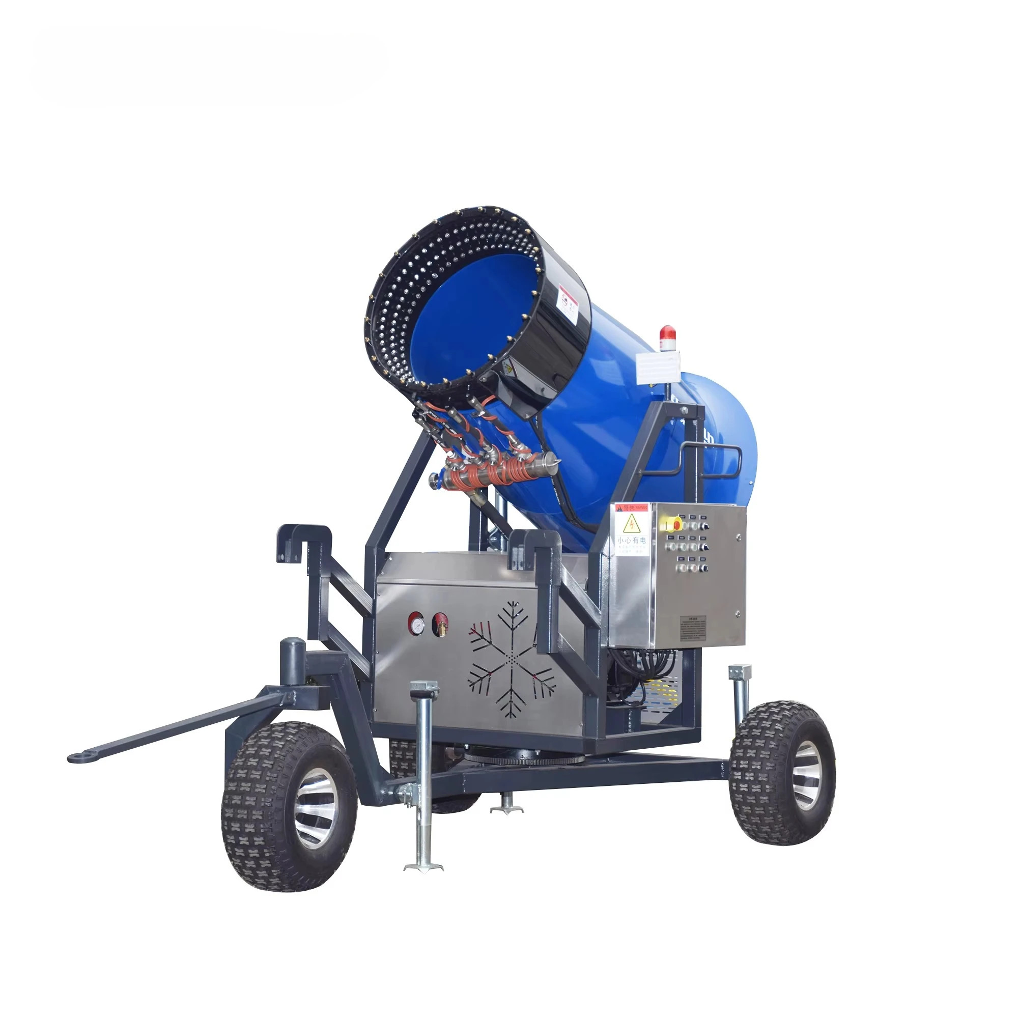 Commercial Snow Cannon Machine Gear Drive Motor Ski Resort Outdoor Snowmaking Maker Shed