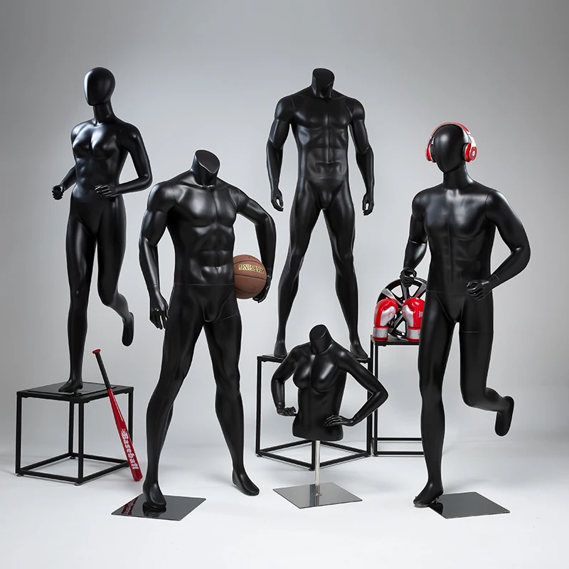 

Sports Display Basketball Sports Black Body Model Male Full Body Glass Fiber Sports Body Model 1 PCS