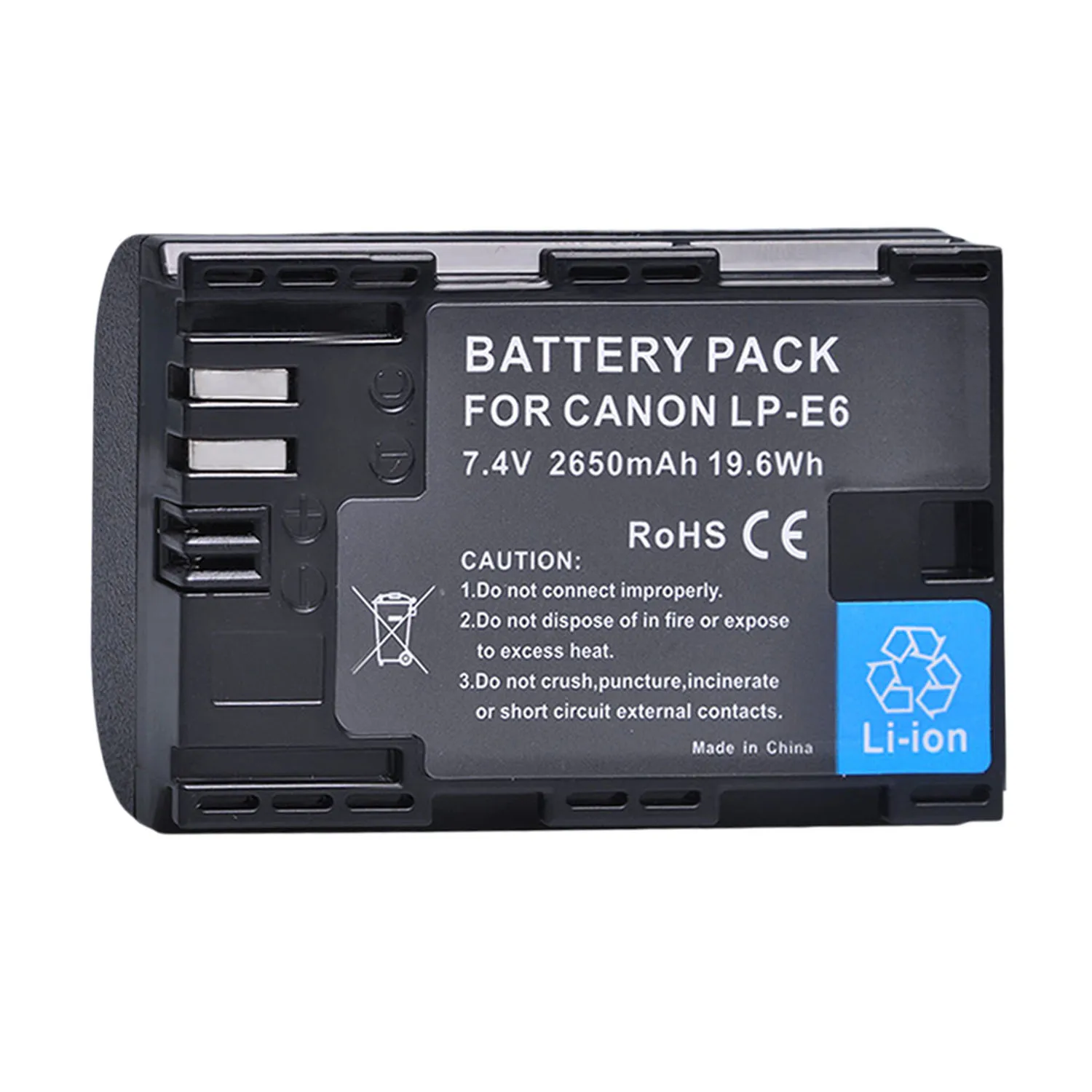 DuraPro 2650mAh LP-E6 LPE6 LP E6 E6N LP-E6N Battery + Charger for Canon EOS 6D 7D 5D Mark II III IV 60D 60Da 70D 80D 5DS R XC10