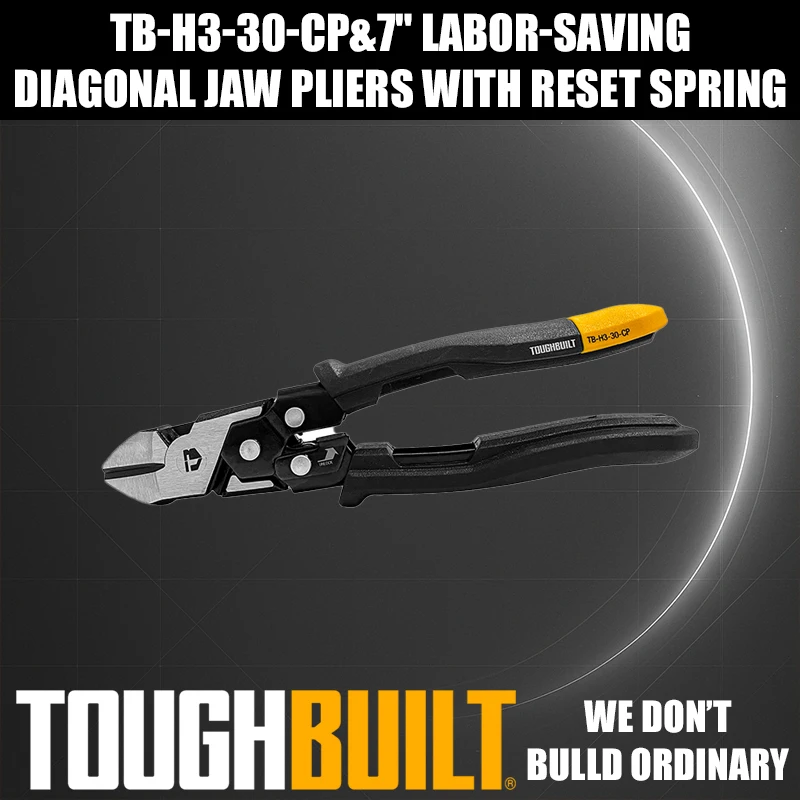 

ToughBuilt TB-H3-30-CP 7-дюймовые диагональные плоскогубцы, экономящие усилия, с пружиной сброса, аксессуары для ручных инструментов