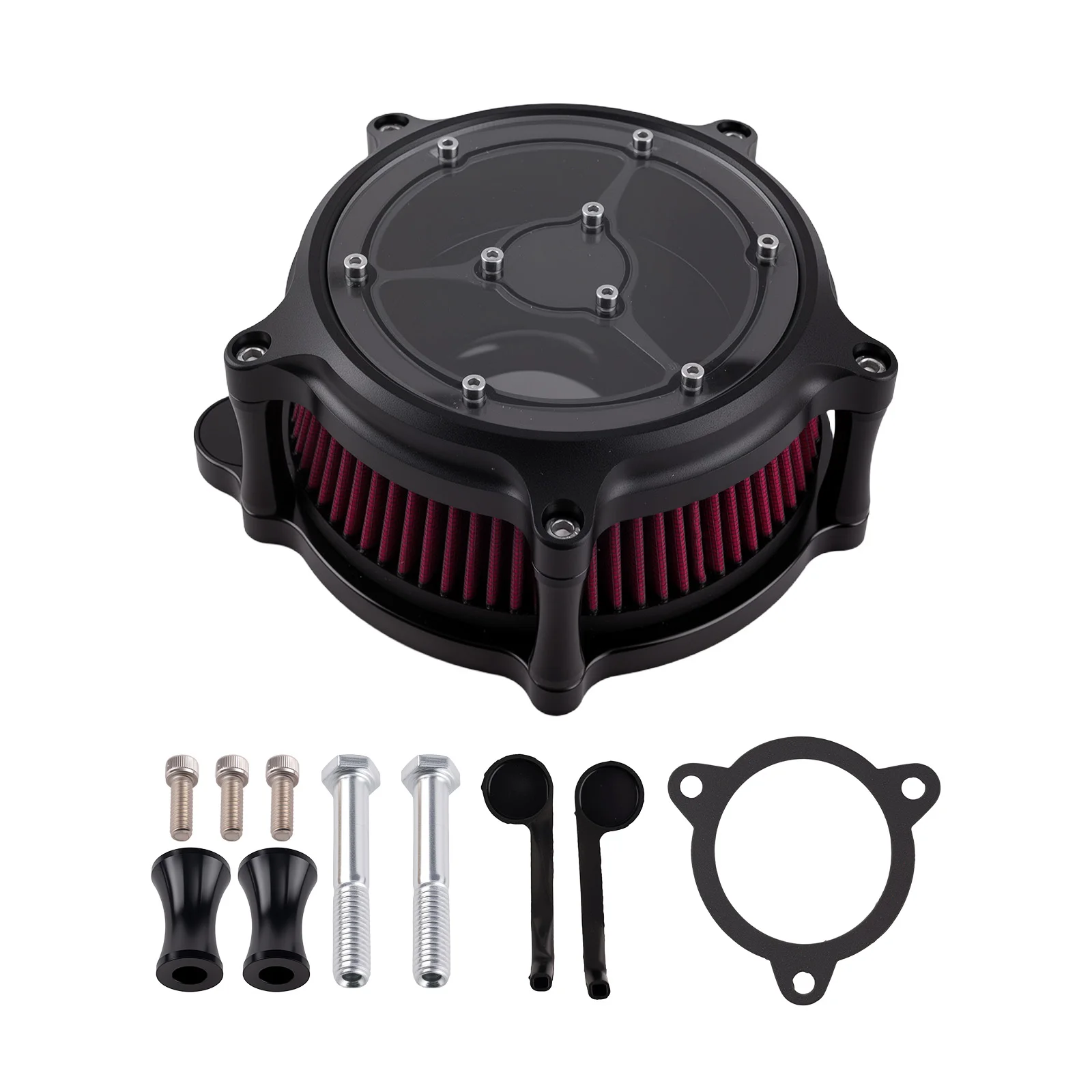 Air Cleaner Intake Filter for Harley Touring Street Glide Road Glide 2008-16 Red