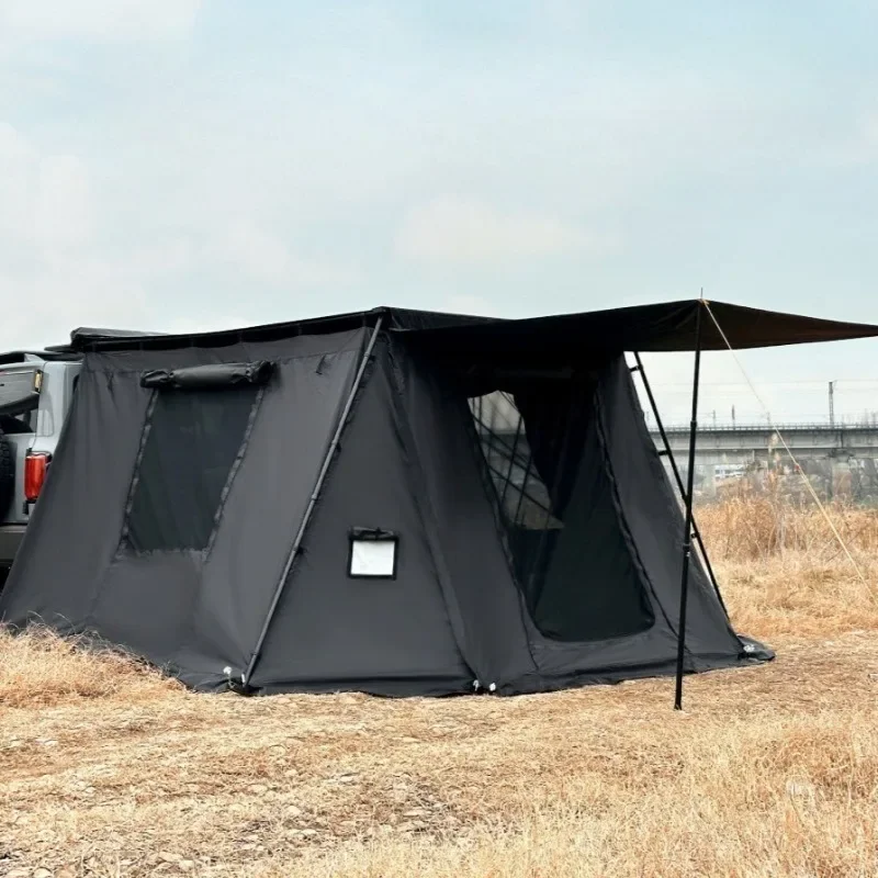 

Outdoor Camping Tents Sun Protection Rainproof Travel Picnic Tent Oxford Cloth Car Side Expansion Hexagonal Tent Multifunctional