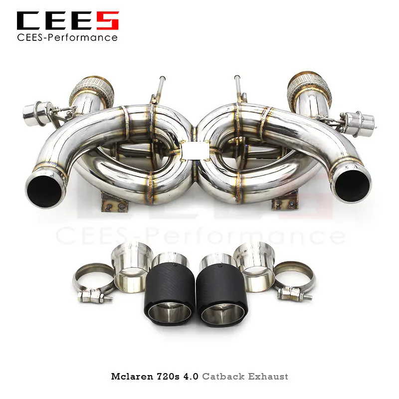 

CEES Catback Exhaust for Mclaren 720s 4.0 2017-2019 High Performance Exhaust Downpipe Stainless Steel Tuning Valve Exhaust Pipe