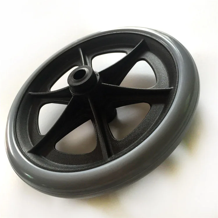 Wheelchair Universal Front Wheel Replacement 6/8 Inch Flexible Solid Tire Wheel Wheelchairs Accessories Wear-resistant