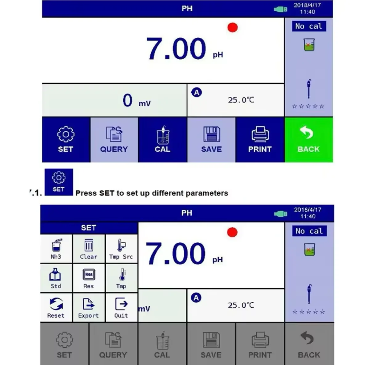 High Precision 0.00pH Desktop touch screen pH Meter EC Meter Measure TDS Salinity Resistivity Simultanously Display Reading