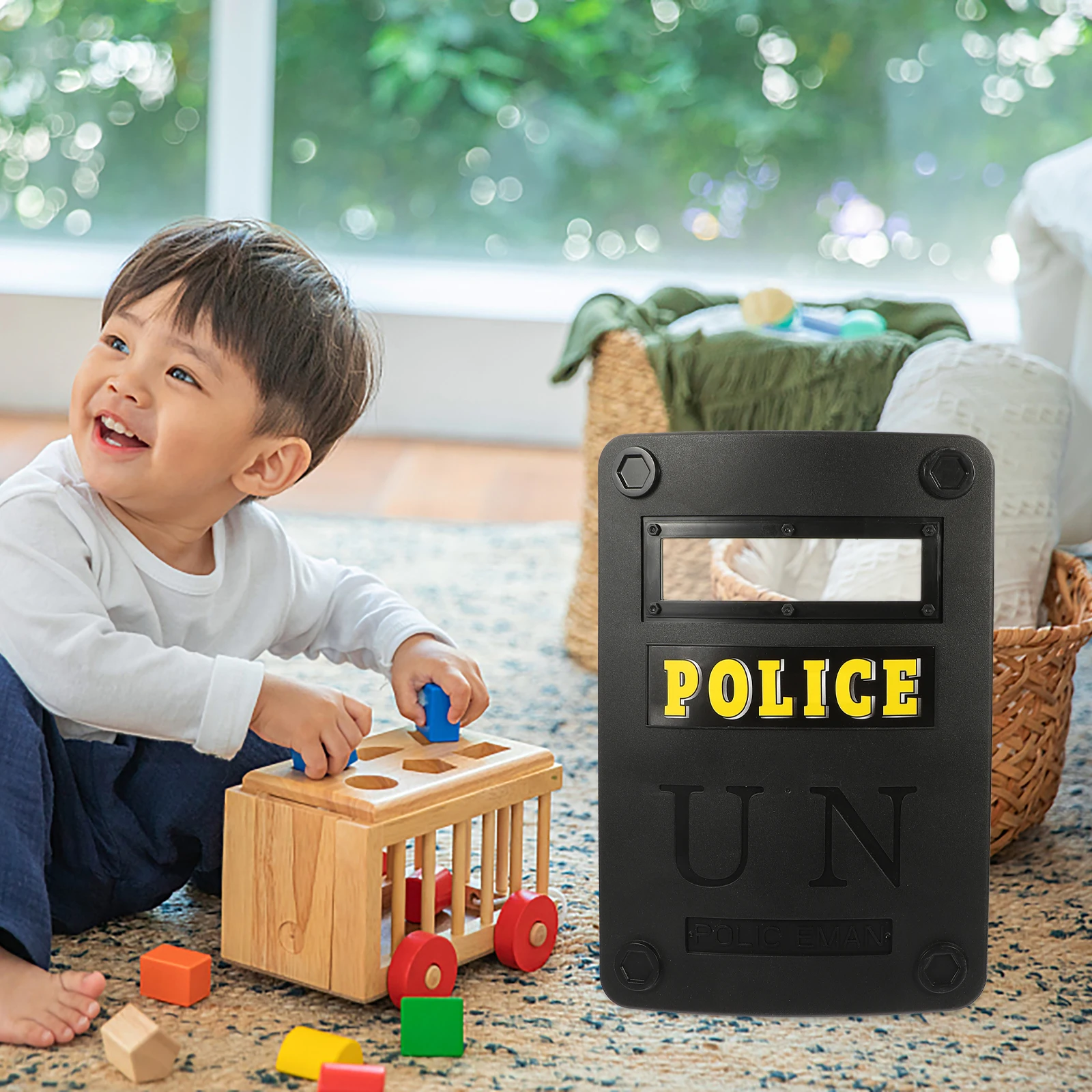 

4pcs Police Shield Toys Reusable Plastic Model Multifunction Cosplay Stage Props Halloween Children Premium