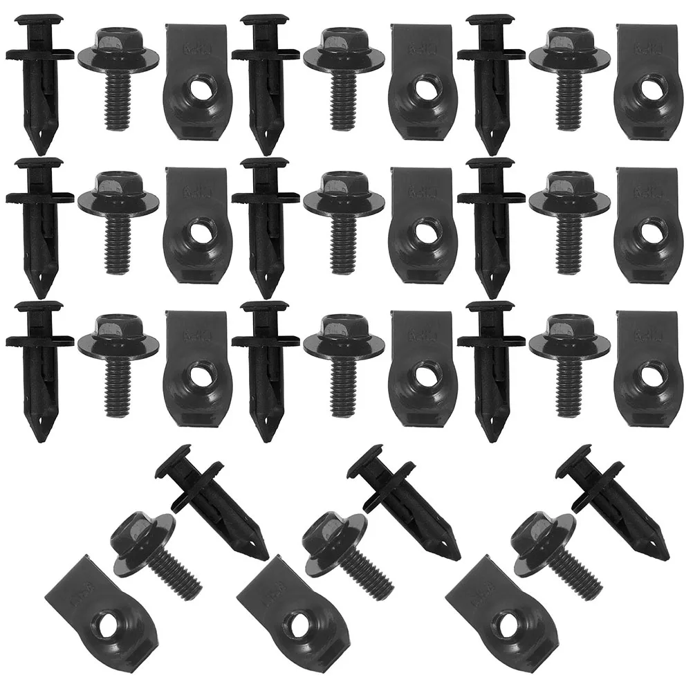 

Bolts Splash Body Hardware Metal Clips Car Bumper Fasteners Durable Easy Atv Utv Parts Screw Set Vehicle