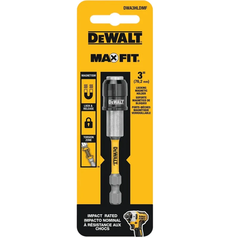 Imagem -05 - Dewalt Dwaf3hldmf 3in Suporte de Broca de Aço Hex Shank Eixo Parafuso Magnético Bloqueio Acessórios para Ferramentas Elétricas