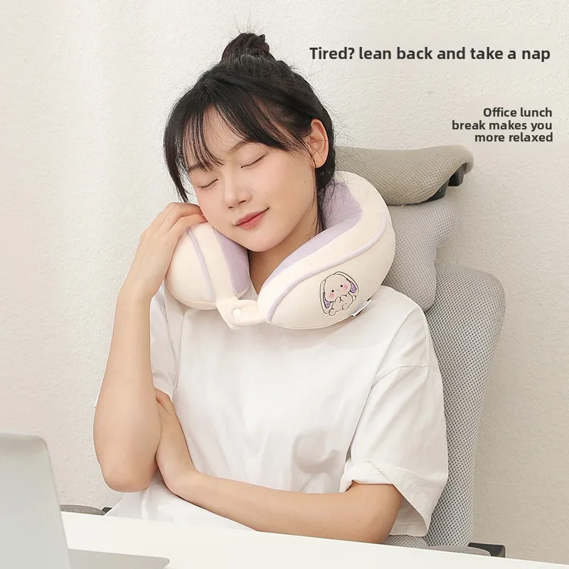 Hump U-Shaped Pillow Office Nap Neck Pillow Travel Portable Neck Pillow Soft Airplane Pillow Memory Foam Pillow Neck Protector
