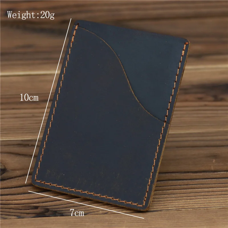 Porte-carte de crédit en cuir véritable nouveauté porte-carte Vintage hommes petit portefeuille sac d'argent étui pour carte d'identité Mini sac à main pour homme