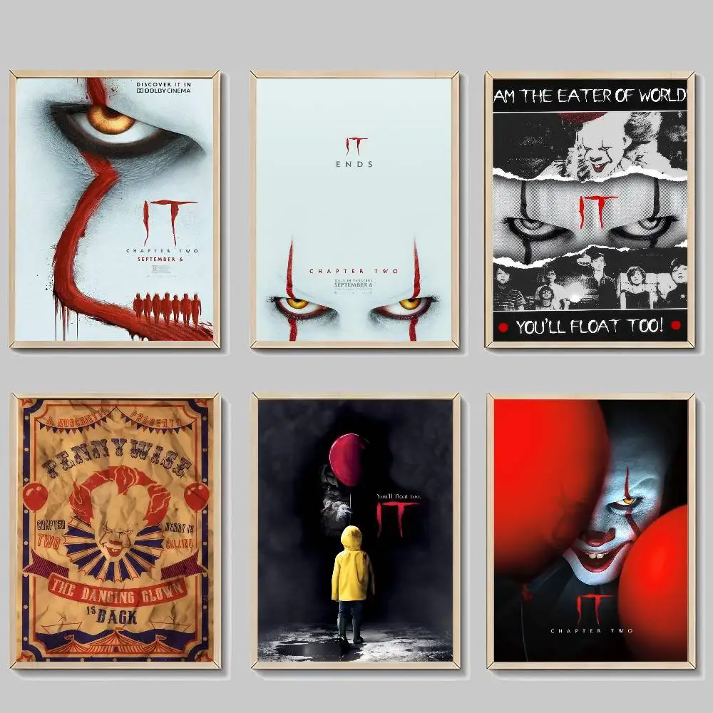 Póster Vintage Clásico de Pennywise, el Payaso de la Película I-It, Póster Retro de Alta Calidad para Decoración de Paredes del Hogar