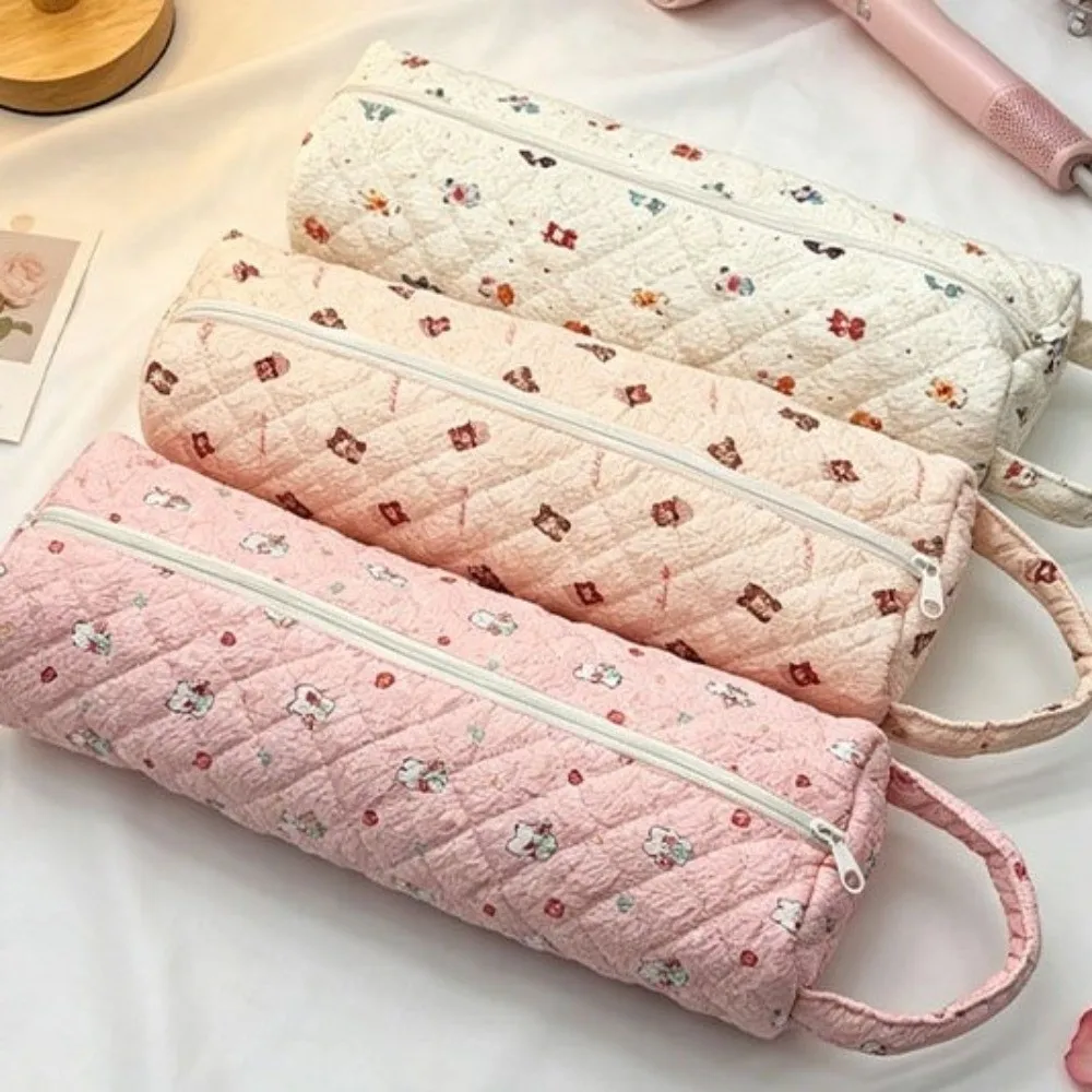 Quilting Cotton Hair Dryer Storage Bag Large Capacity Dustproof Curler Storage Bag with Handle Hair Dryer Protective Case