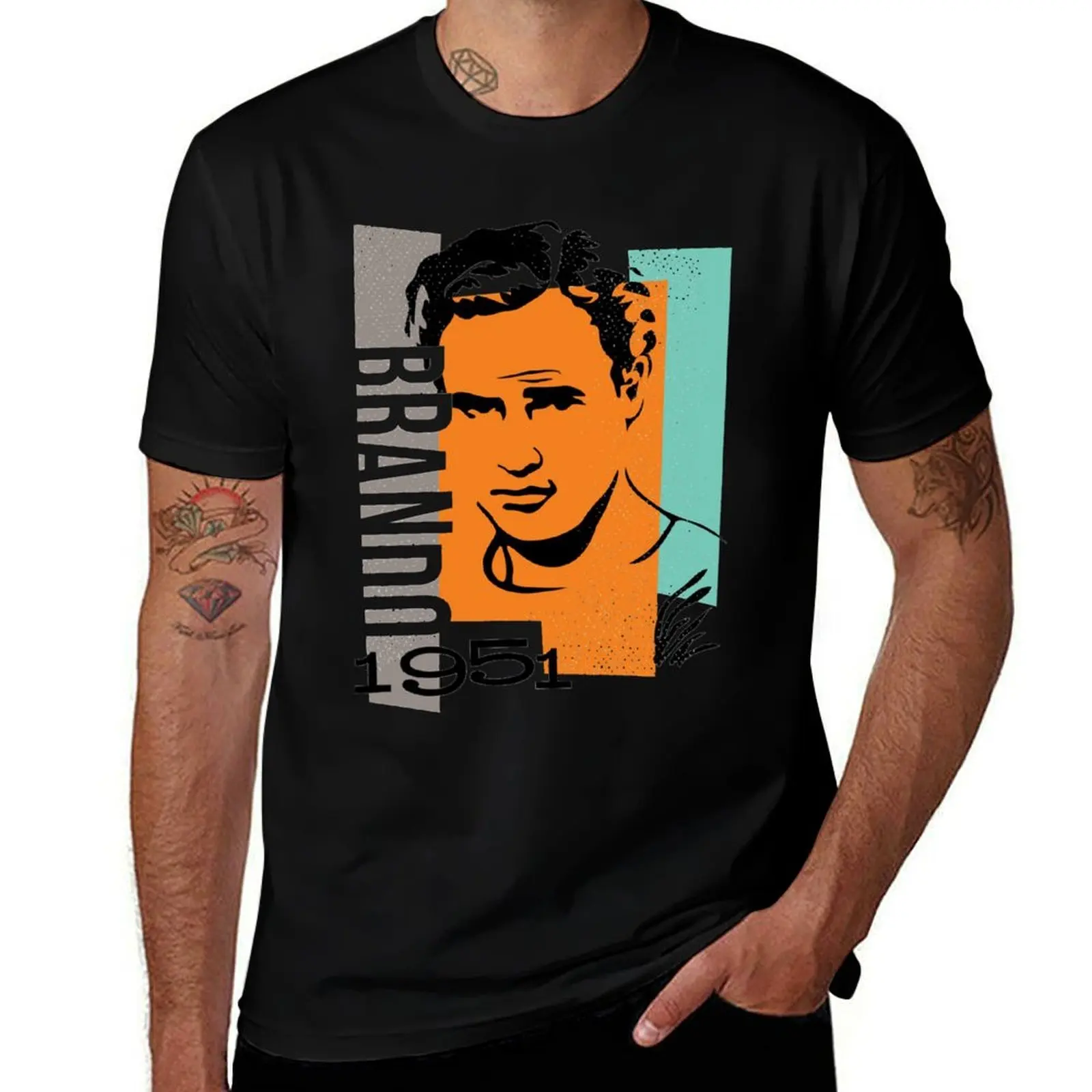 Vintage Marlon Brando Cinema Gangster Best Men T-Shirt Soft Lightweight Cotton T-Shirt