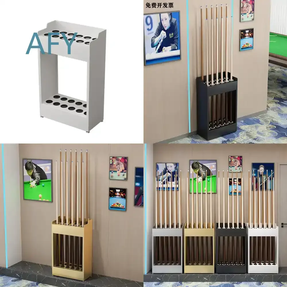 High-end billiard club storage hall floor-to-ceiling display golf club rack for cue sticks for pool cues for snooker cues for