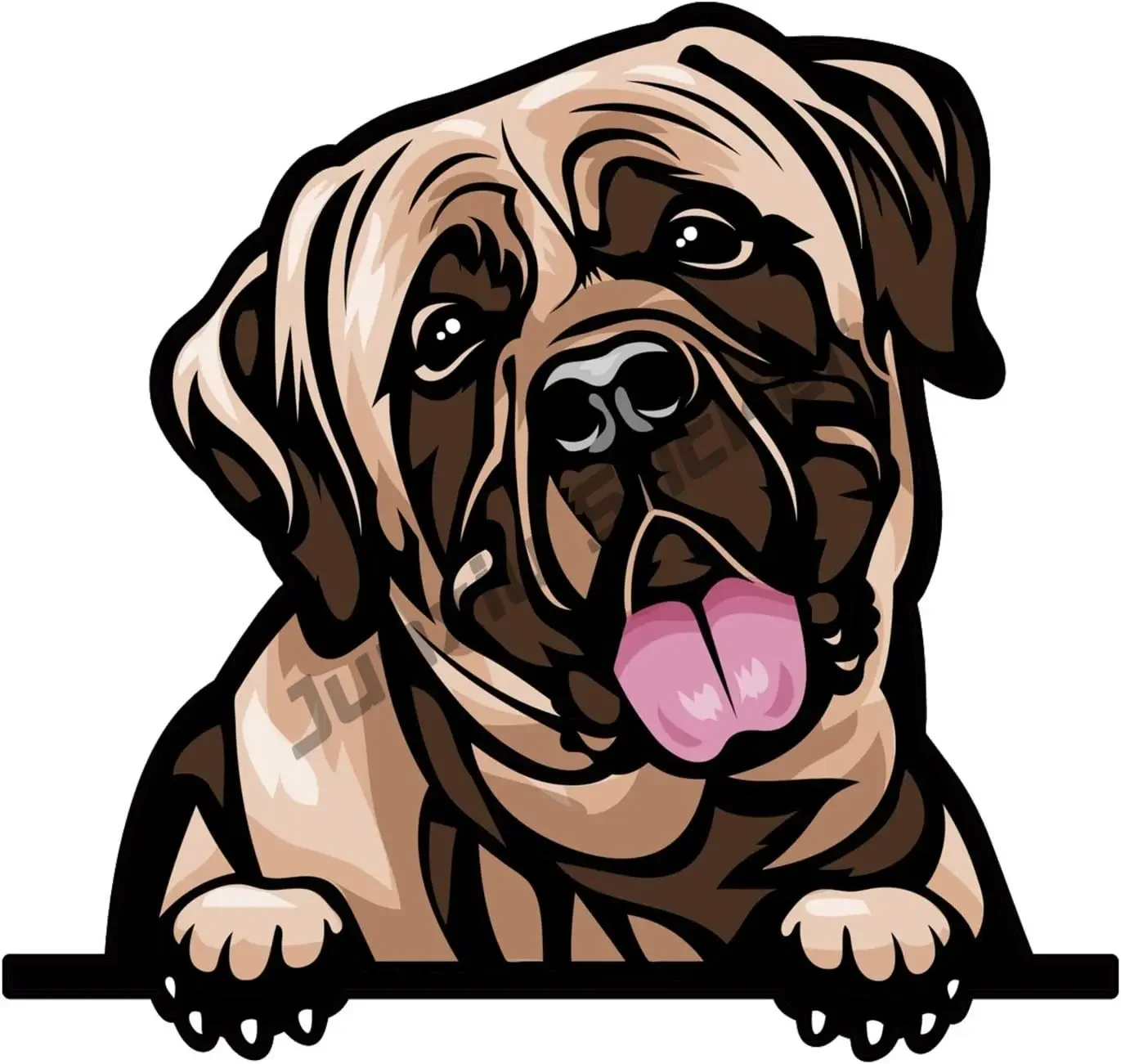 Smiling Mastiff Decal Dog Breed Bumper Sticker Die Cut Sticker In Color Trucks Walls Laptops Accesorios Para Auto