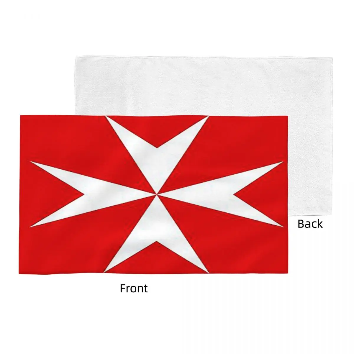 Custom Maltese Cross Flag Soft Face Towel Quick Dry Pool Bath Cotton Towels Absorbent Quick