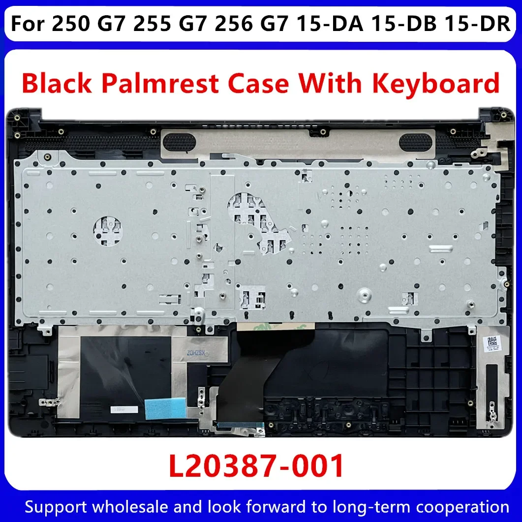 Funda superior con reposabrazos para HP, cubierta con teclado, color negro, L20387-001, para HP 250 G7 255 G7 256 G7 15-DA 15-DB 15-DR