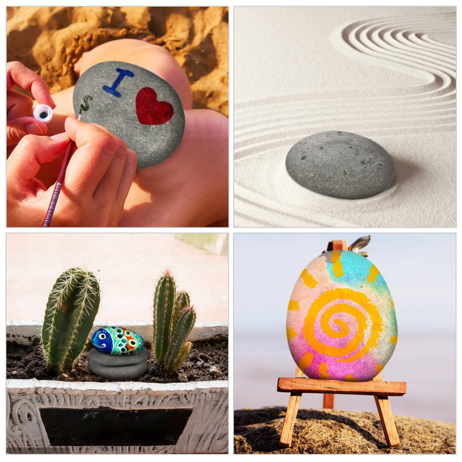 10 stücke Bunte Diy Graffiti Steine Glatte Diy Handwerk Felsen Für Kinder Zeichnung Kunst Kreative Dekor Mehrzweck Steine