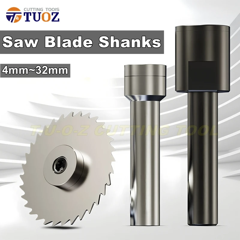 TUOZ CNC Saw Blade Shanks Cutter Metal Cutting Tool with Front Rear Lock 4-32mm Arbor Slitting Slotting Machining Blade Holder