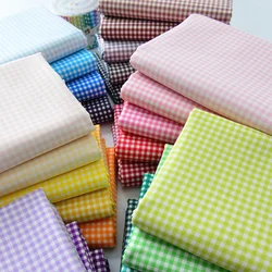 145x50cm Middle Thick Pure Cotton Colorful Plaid Handmade DIY  Fabric, Making Clothing Arrangement Pastoral  Cloth