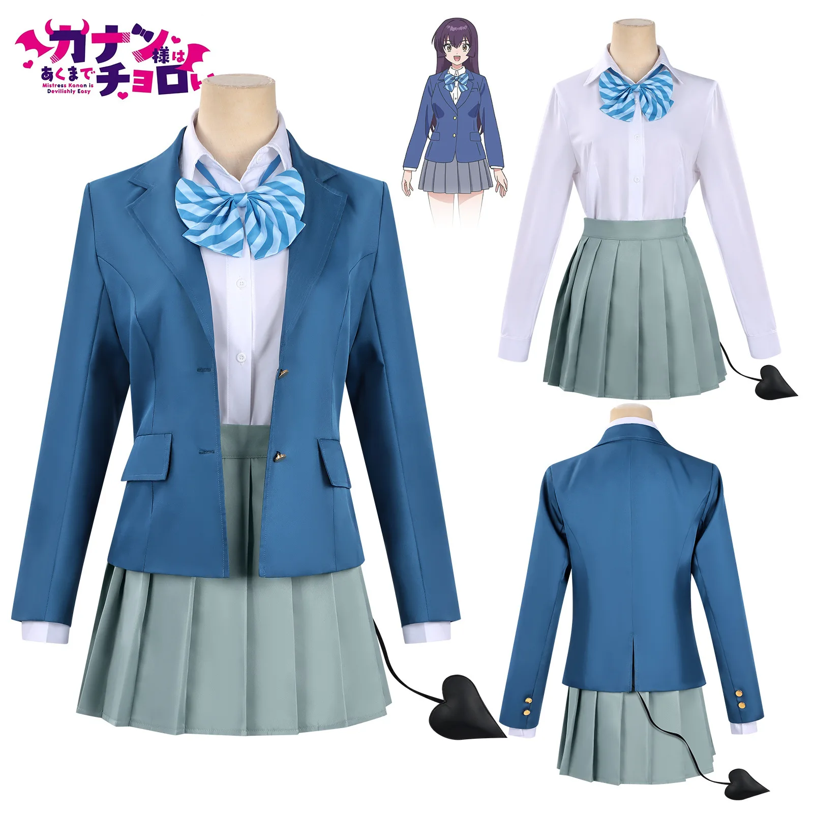 

Anime Fantasia Takakiyo Cosplay School Uniform Mistress Kanan is Devilishly Easy Women Disfraz Halloween Carnival Costume Suits