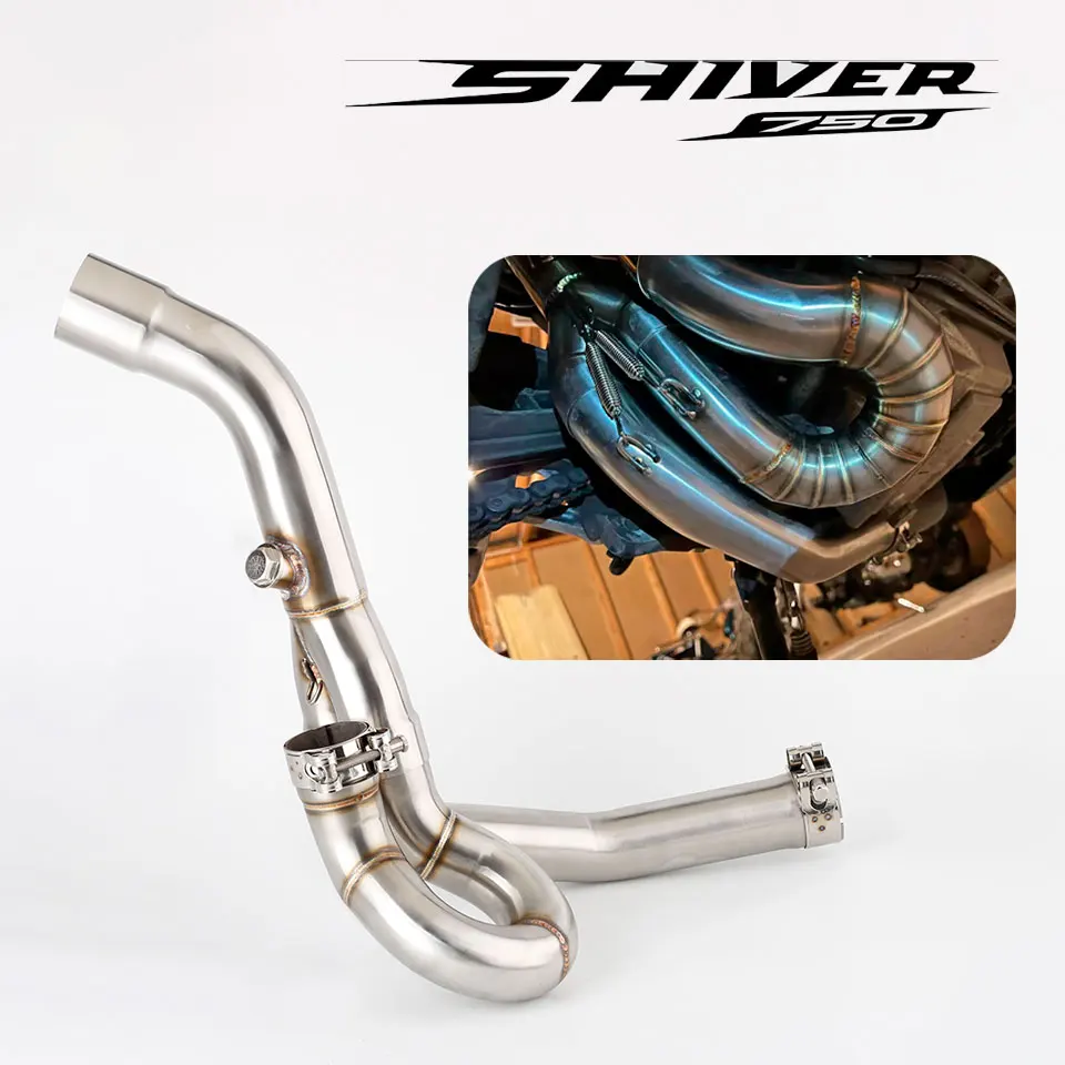 Motorcycle Exhaust Muffler Link PipeFor Aprilia Shiver 750 2008 - 2017  SL750 / GT Shiver 750 exhaust shiver750 muffler