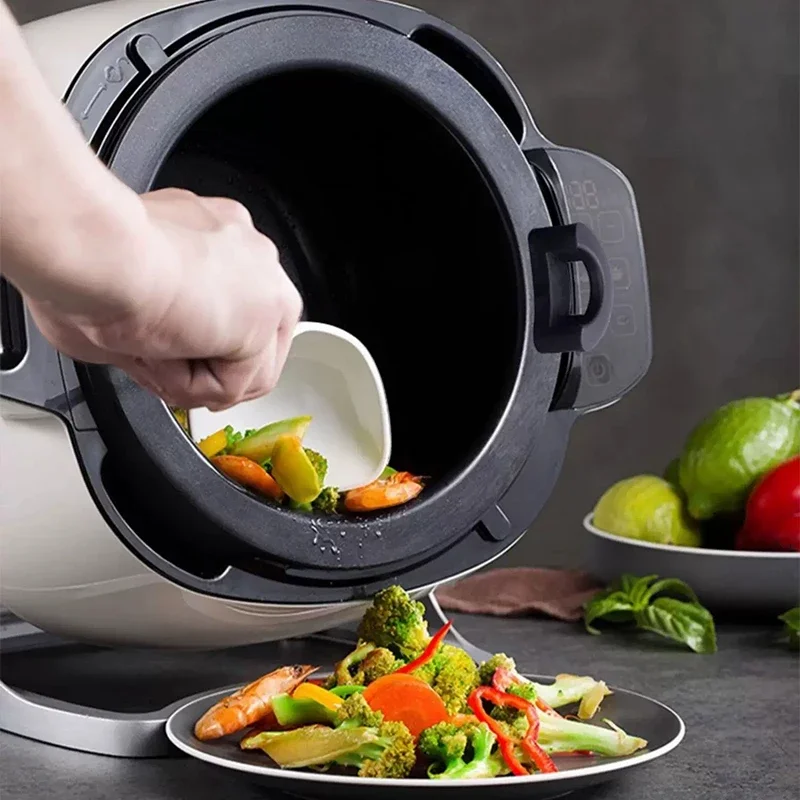 

6L Automatic Stir-Fry Machine Commercial Fully Automatic Smart Stir-Fry Robot 2500W Rice and Noodle Cooker 220V/110V