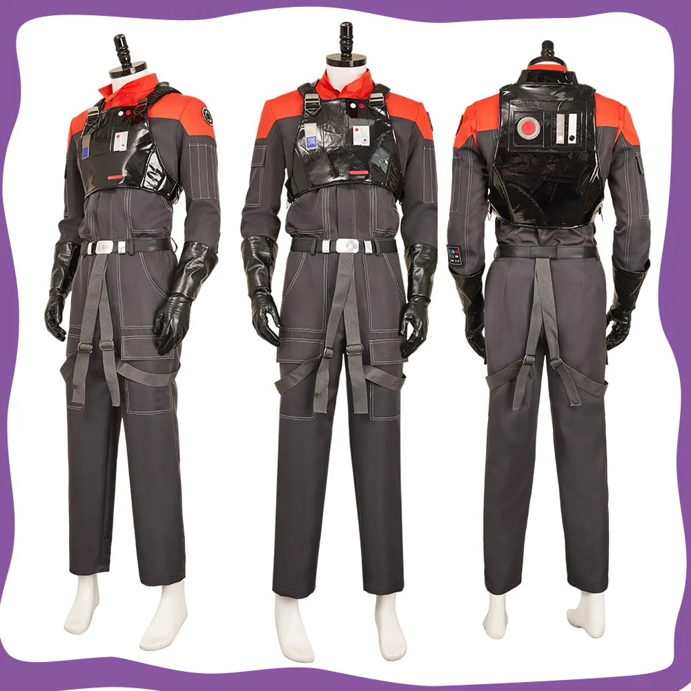 

Cassian Andor Cosplay Costume for Adult Men Male Fantasy Disguise Coat Pants Gloves Vest Belts Halloween Carnival Party Suit