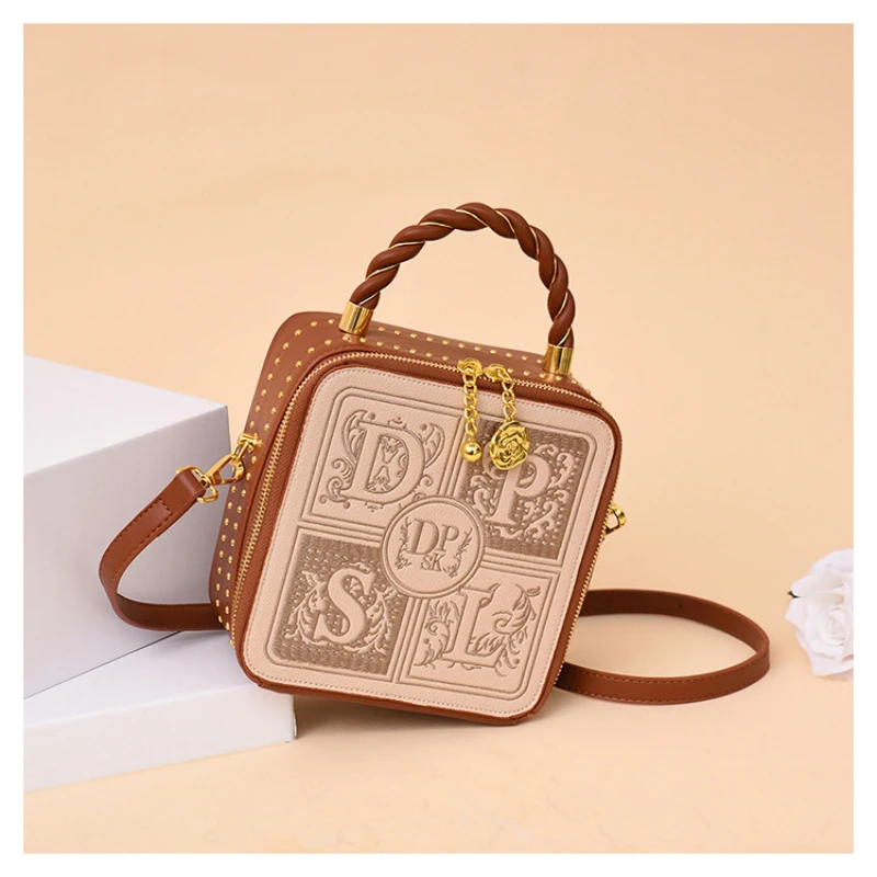 Fashion Crossbody Bag New Design Women\'s Handbag Retro Style Portable Box Large Capacity Bags Advanced Versatile Handbags