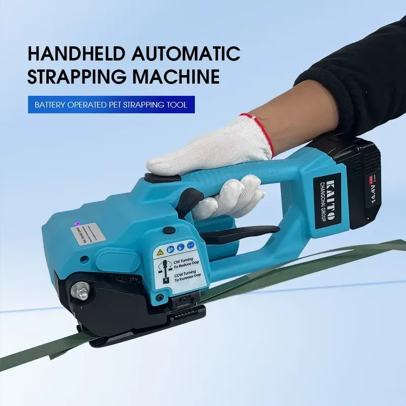 Professional Strapping Machine One Touch Tension Semi Automatic Mode for Air Freight Sea Freight Container Packing Supply