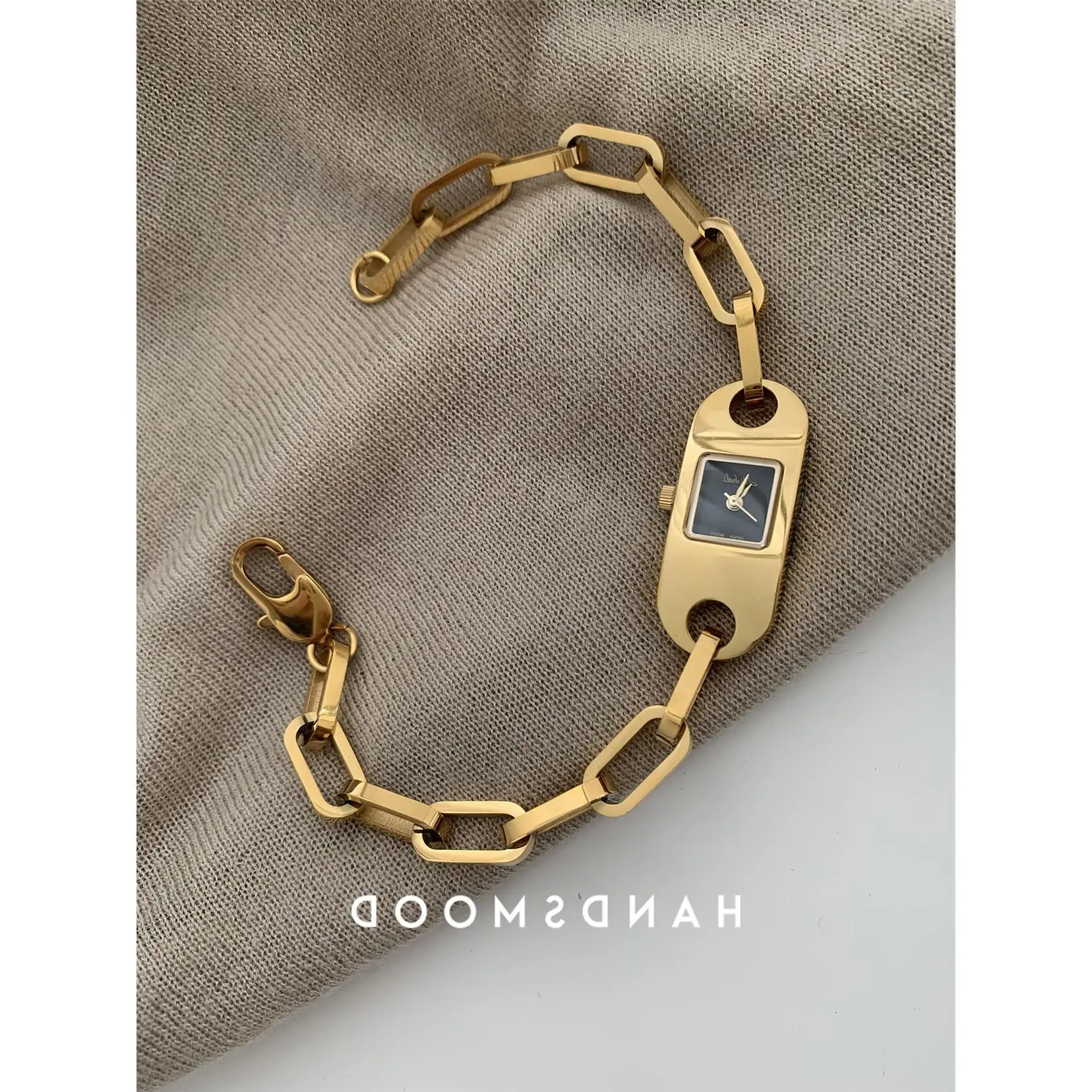 New luxury design small dial skeleton chain wristwatchexquisite women's watchhigh-end selection of watches and watch accessories