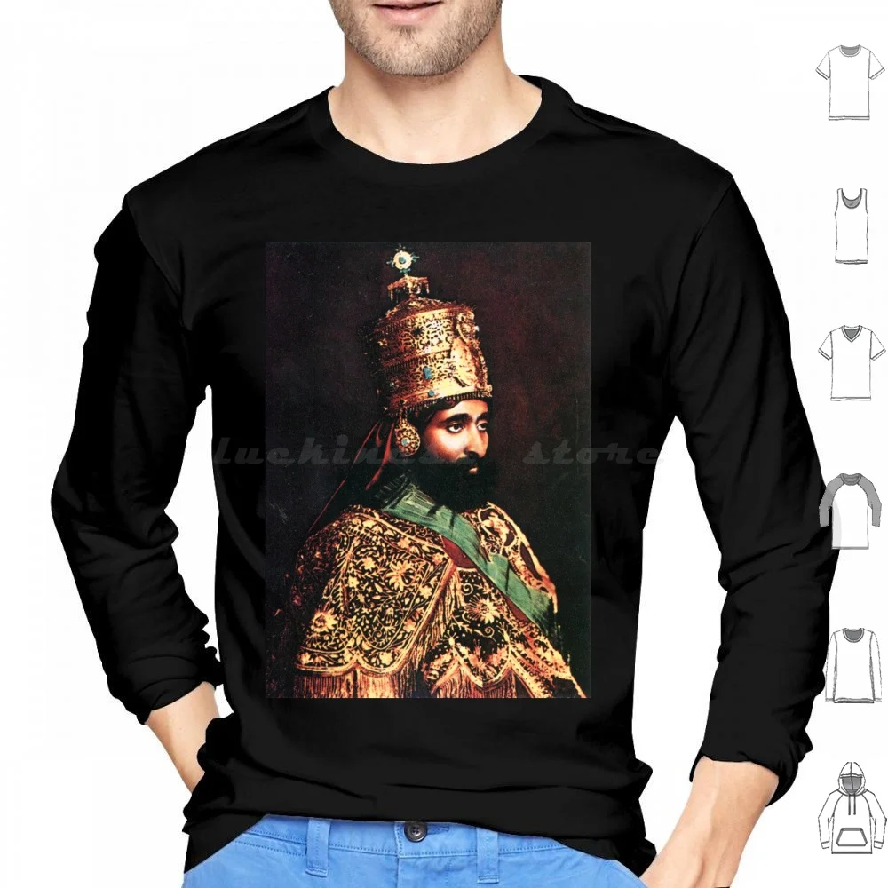 Haile Selassie Him-His Imperial Majesty-Rasta Ethiopian Reggae , Rastafari King , Jah , Lion Of Judah T Shirt Cotton Men Women