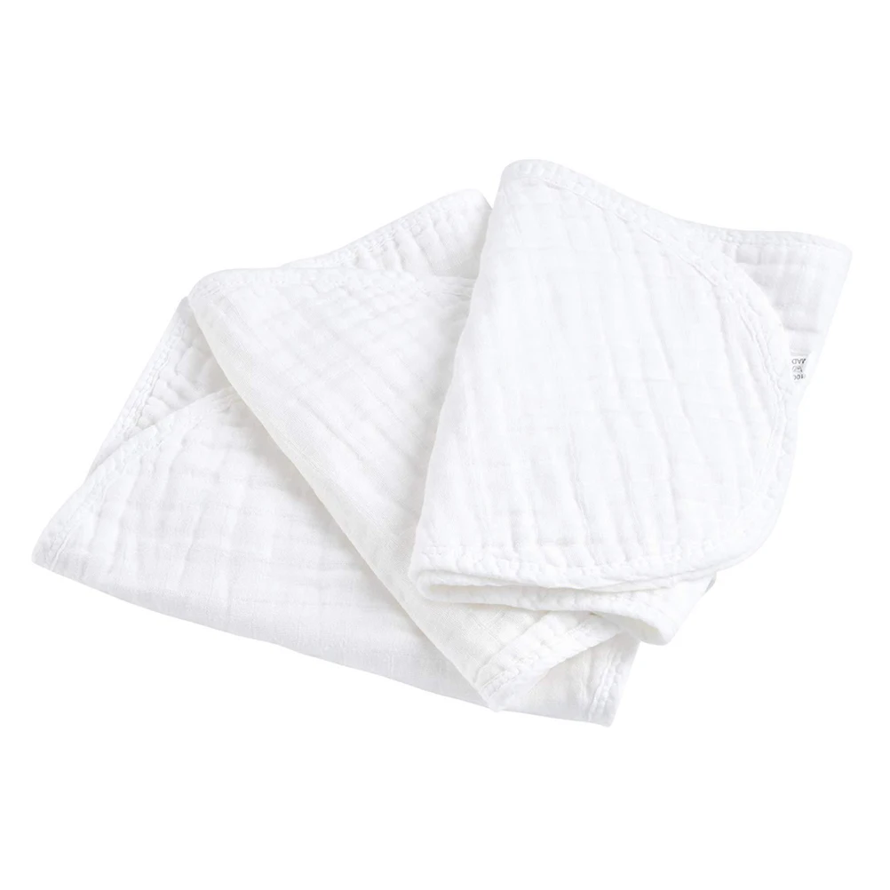 

3Pcs Baby Burp Cloths Premium Cotton Newborn Bibs Absorbent Teething Drool Towels White Baby Burp Towel Newborn Bib