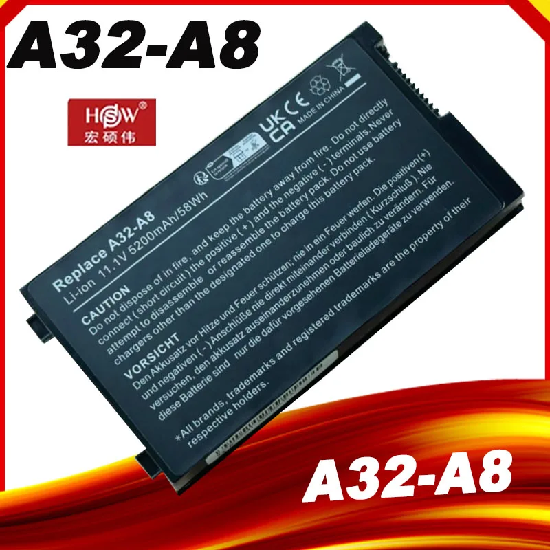 

Battery for ASUS A32-A8 A72DY A8Z F8 F8S A8A F8Sa Z99J A8E A8F A8Fm F8V A8H A8H X80 X80H A8Jv X80L A8M X80N