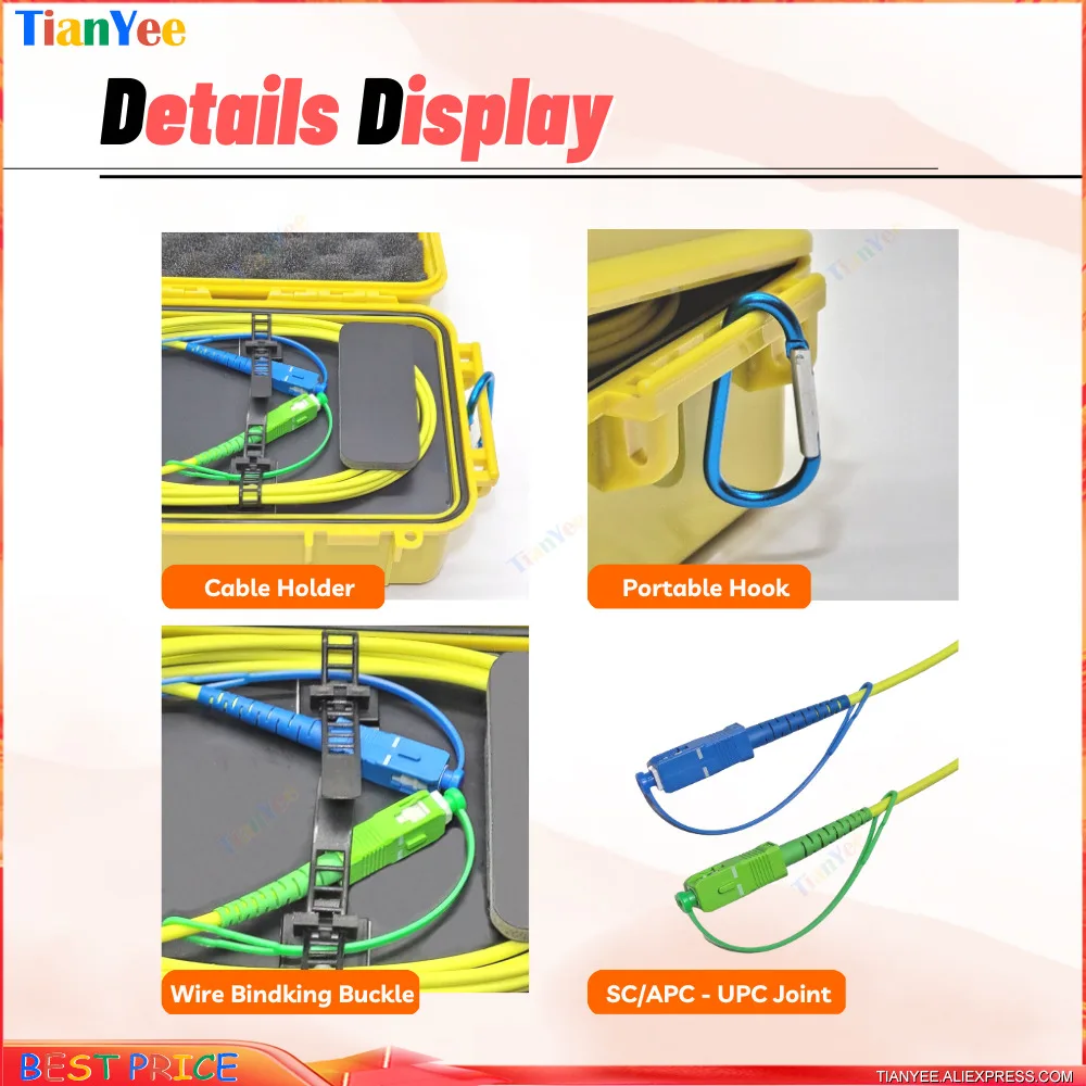 SC/APC-SC/APC OTDR Dead Zone Eliminator Fiber Rings 500M Fibra Optic Reflectmeter Launch Cable Box 1Km 2Km SM 1310/1550nm