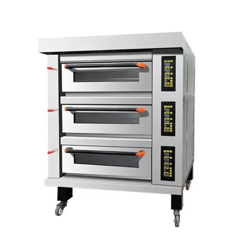 High Quality Intelligent 9 Trays 3 Deck Electric Oven for Commercial Bakery Pizza High Speed Custom