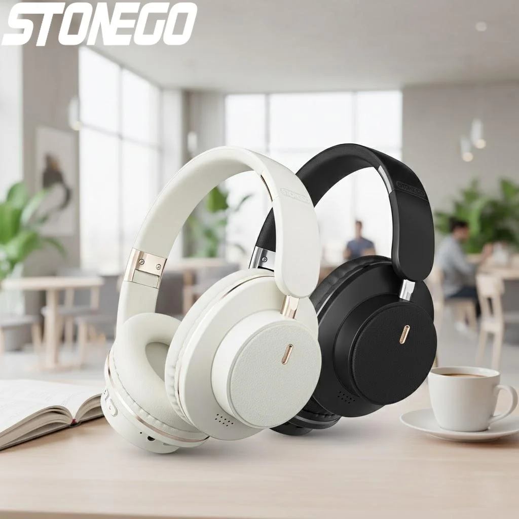 Wireless Bluetooth 5.3 Headphones Foldable Comfortable All-Day Wear High-Resolution Sound with Noise Cancelling Feature