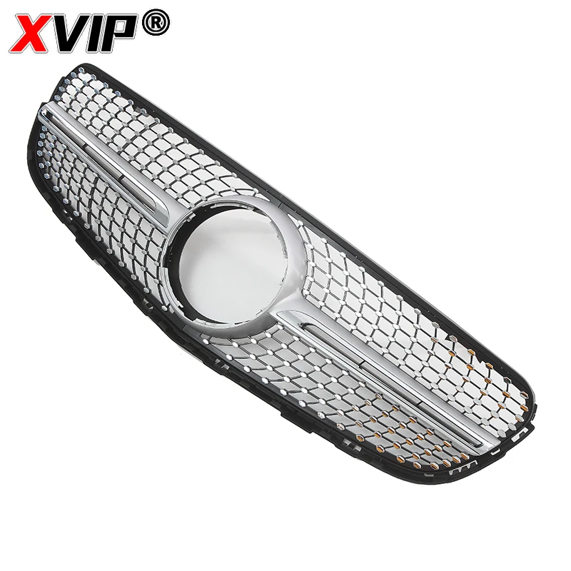 XVIP Chrome Diamonds Style Racing Grille For Mercedes Benz GLC X253 15-19 GLC250 GLC300 GLC350e GTR Style Front Bumper Grilles