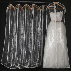 160cm 180cm Cheap Wholesale Transparent Solid For Wedding Dress Dust Cover Extra Large Waterproof PVC Clothing Garment Bags