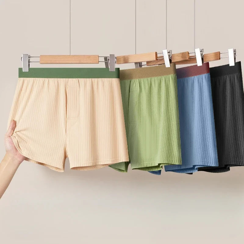 

2 упаковки, мужские брюки Aro, хлопковые боксеры, повседневные свободные трусы, дышащие пижамные штаны, шорты-боксеры для мальчиков