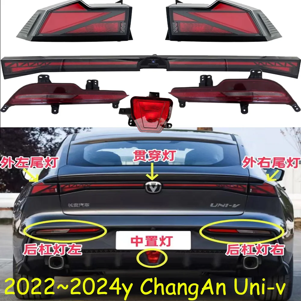 1pcs car accessories bumper tail light ChangAn univ taillight LED Reflector 2022~2024y chang an fog Taillamp fog lamp