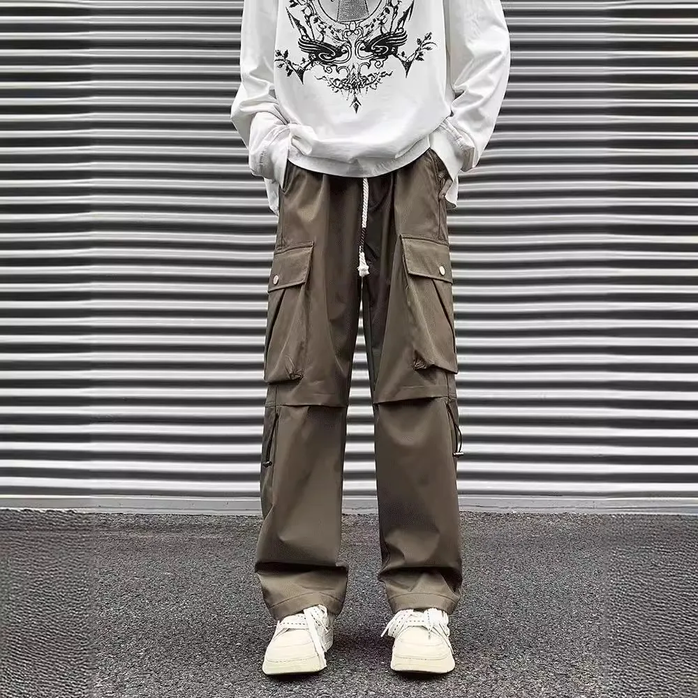 미국 하이 스트리트 워크 팬츠 남성용 봄 가을 트렌디 아웃도어 기능성 충전 레저