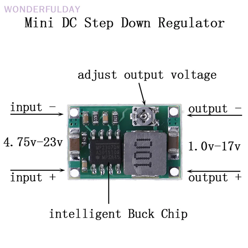 

New Mini DC-DC Step Down Converter Volt Regulator 3A 5V-23V To 3.3V 6V 9V 12V