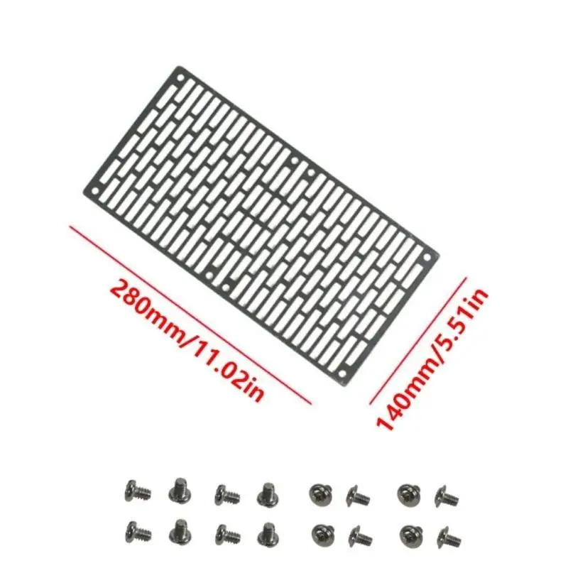 Y1ub Cooling Fan Radiator Guard Filter Debu 14/28/42cm Penutup Logam Untuk Komputer Dengan Pelindung Baja Galvanis